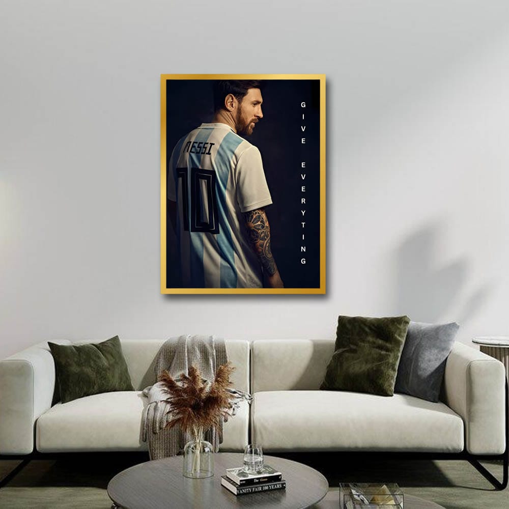 Messi Wall Canvas Painting For Bedroom