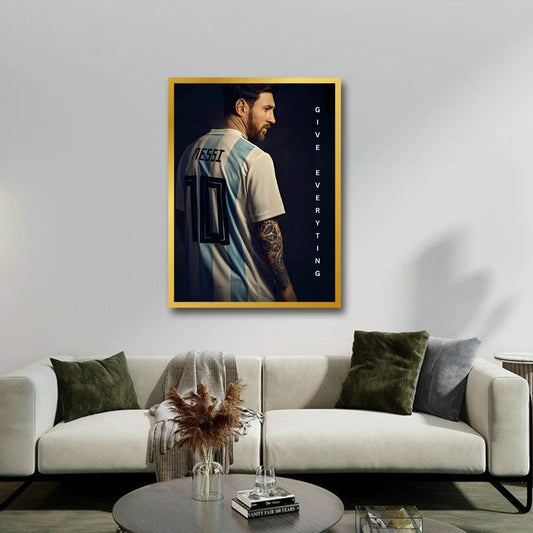 Messi Wall Canvas Painting For Bedroom