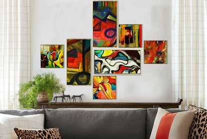 Modern Art Collage Canvas Wall Art Painting 