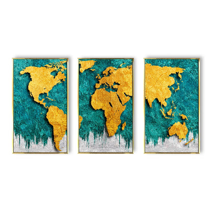 Modern Gold Canvas Wall Art Painting