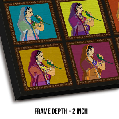 Mughal Indian Canvas Wall Art Painting 