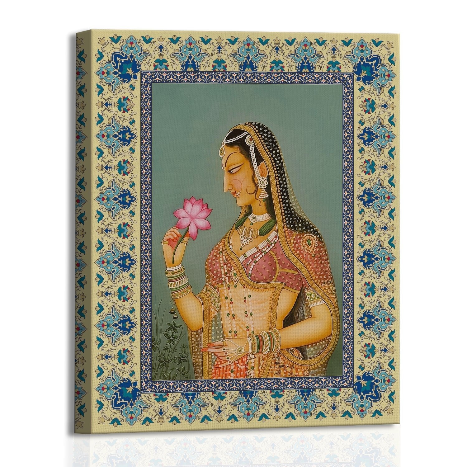 Mughal Indian Canvas  Wall Art Painting 