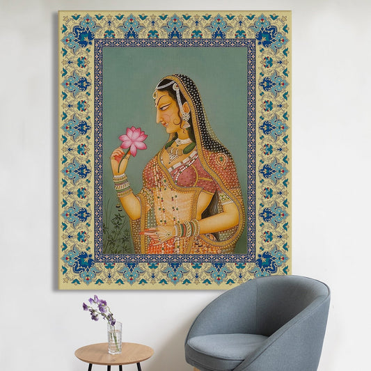 Mughal Indian Canvas  Wall ArtPainting 