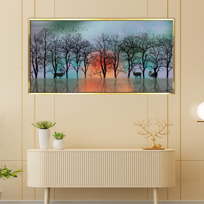 Nature Vastu Canvas Painting Framed for Living Room Wall Decoration