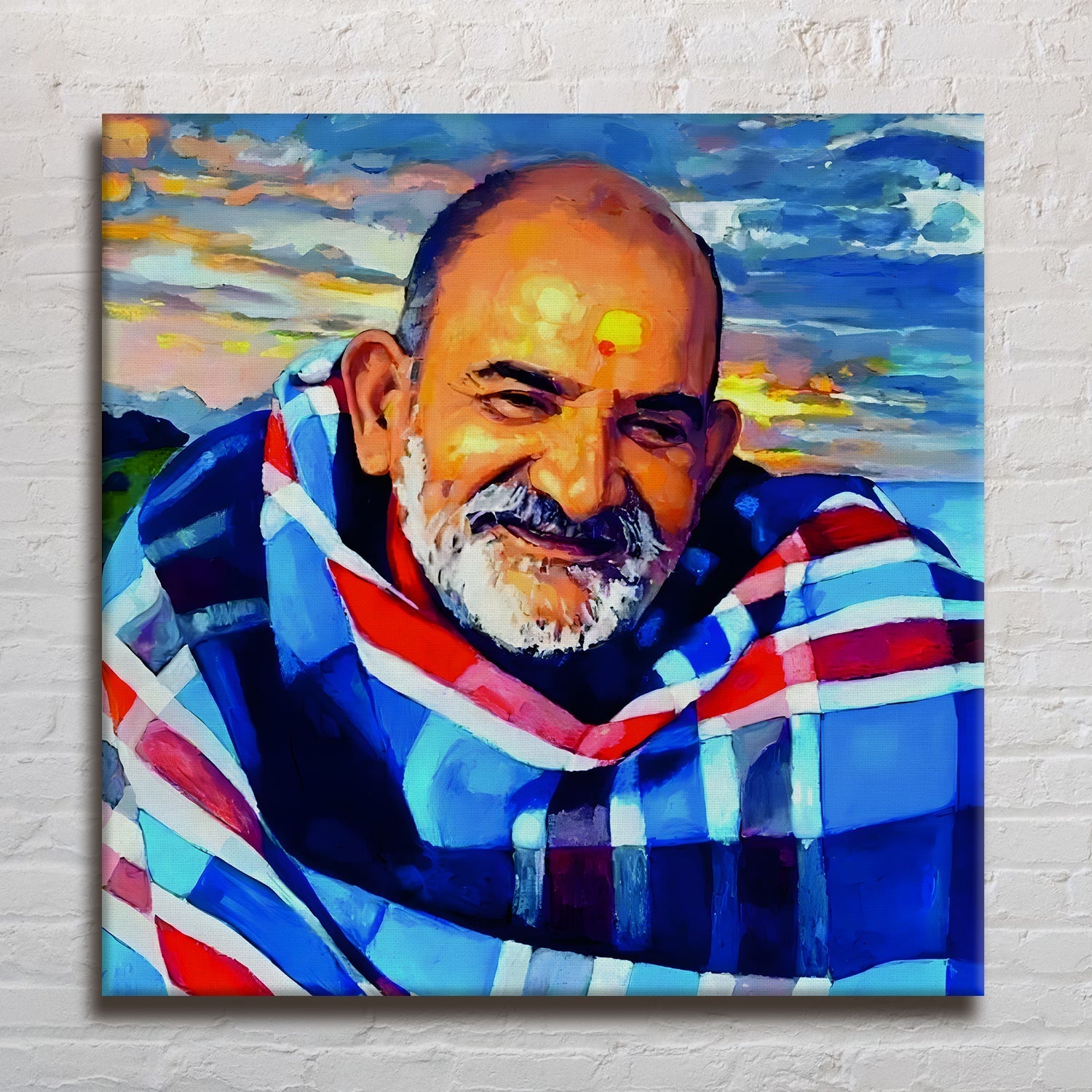 Neem Karoli Baba Canvas Wall Art painting 