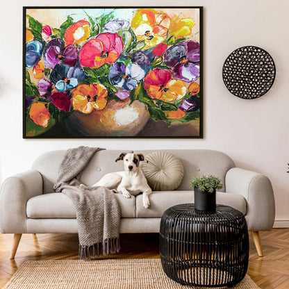 PAPER PLANE DESIGN Canvas Floral Wall Art: A Symphony of Nature's Elegance Large Size Canvas Framed Paintings For Living Room, Office, Home Decor. (FLWA07)