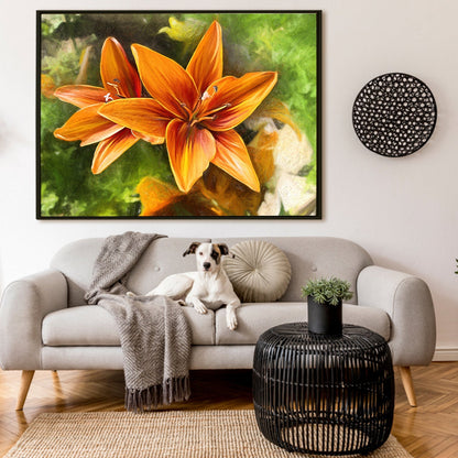 PAPER PLANE DESIGN Canvas Floral Wall Art: A Symphony of Nature's Elegance Large Size Canvas Framed Paintings For Living Room, Office, Home Decor. (FLWA09)