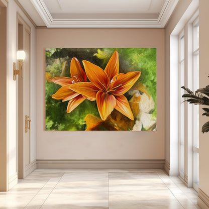 PAPER PLANE DESIGN Canvas Floral Wall Art: A Symphony of Nature's Elegance Large Size Canvas Framed Paintings For Living Room, Office, Home Decor. (FLWA09)