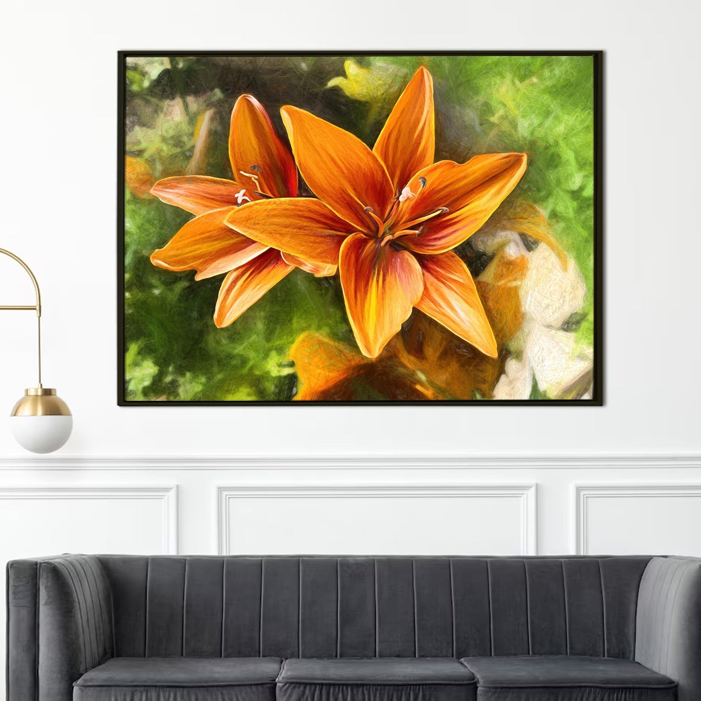 PAPER PLANE DESIGN Canvas Floral Wall Art: A Symphony of Nature's Elegance Large Size Canvas Framed Paintings For Living Room, Office, Home Decor. (FLWA09)