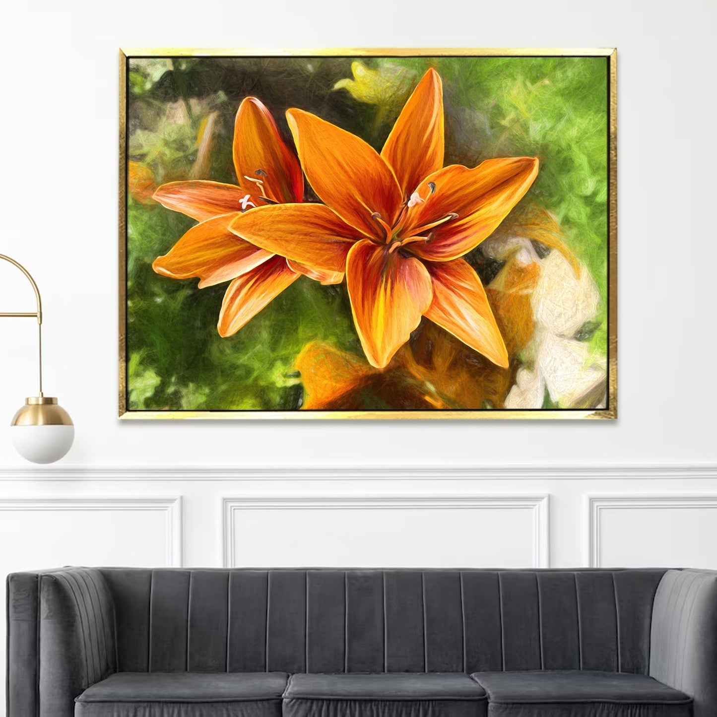 PAPER PLANE DESIGN Canvas Floral Wall Art: A Symphony of Nature's Elegance Large Size Canvas Framed Paintings For Living Room, Office, Home Decor. (FLWA09)
