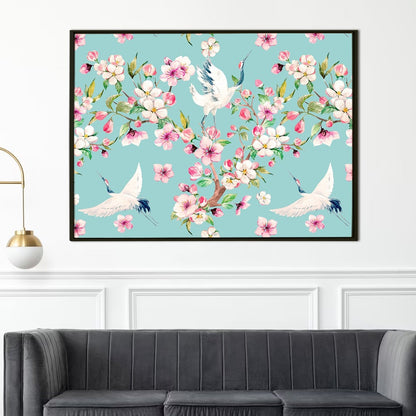 PAPER PLANE DESIGN Canvas Floral Wall Art: A Symphony of Nature's Elegance Large Size Canvas Framed Paintings For Living Room, Office, Home Decor. (FLWA14)