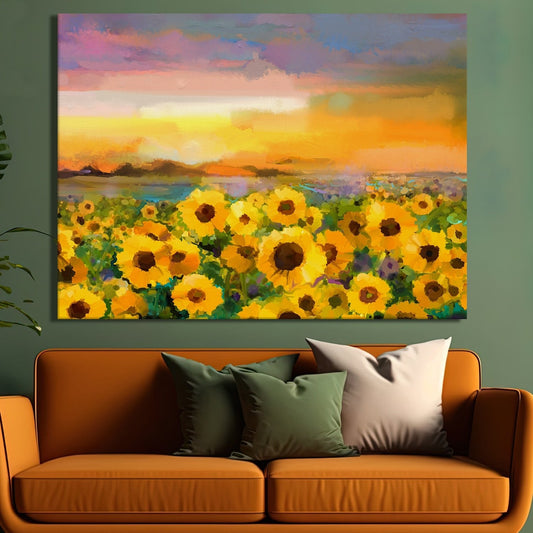 Sunflower Field canvas wall art painting