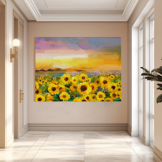 Sunflower Field canvas wall art painting