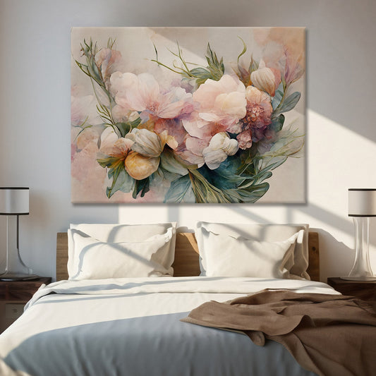 peonies Canvas Wall Art Painting