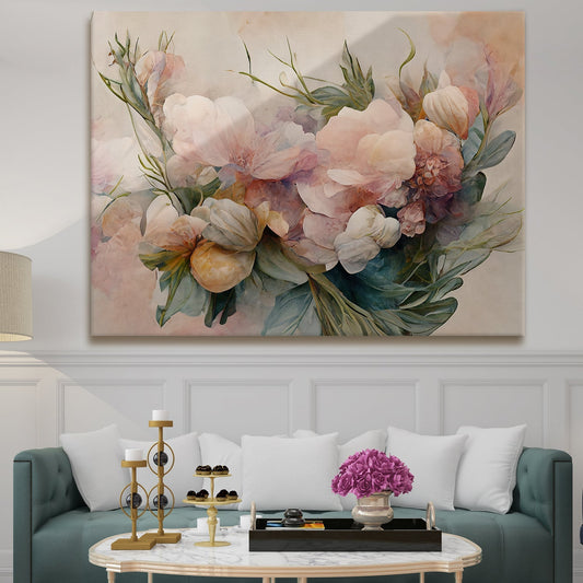 peonies Canvas Wall Art Painting