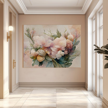 PAPER PLANE DESIGN Canvas Floral Wall Art: A Symphony of Nature's Elegance Large Size Canvas Framed Paintings For Living Room, Office, Home Decor. (FLWA17)