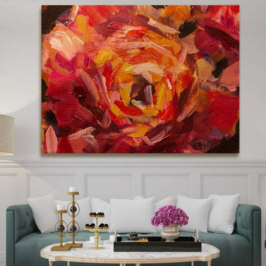 Rosa rubiginosa Canvas Wall Art Painting