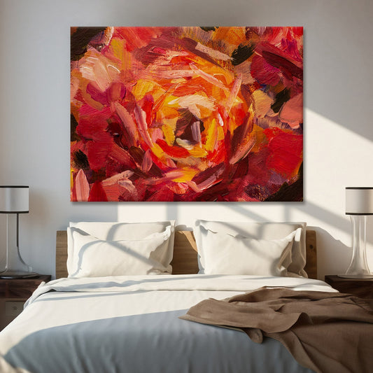 Rosa rubiginosa Canvas Wall Art Painting