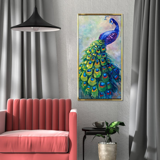 Peacock Vastu Canvas Wall Art Painting 