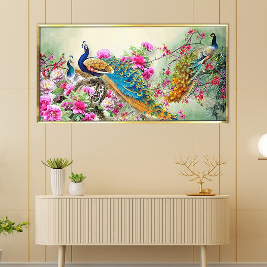 Peacock Canvas Wall Art Painting 