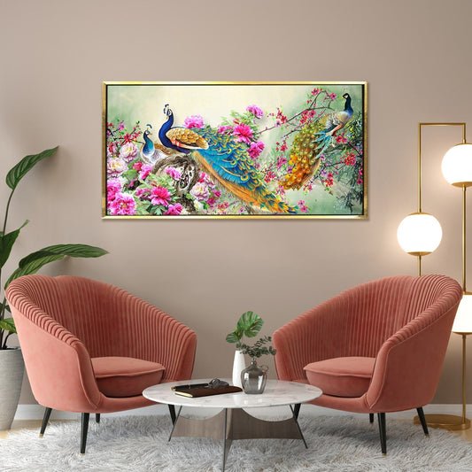 Peacock Canvas Wall Art Painting 
