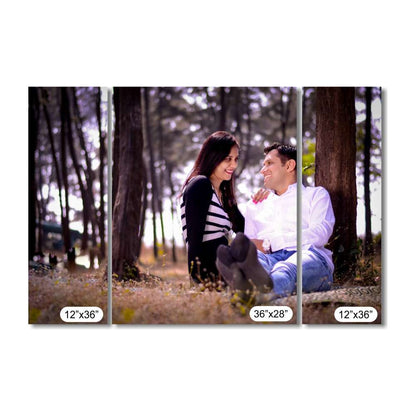 Personalised 3 Panel Canvas Split Wall Art Framed Bedroom Wall Decoration