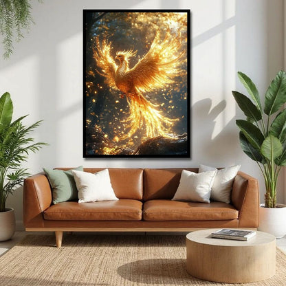 Fiery Phoenix Canvas Wall Painting For Hotel And Office Room Decoration