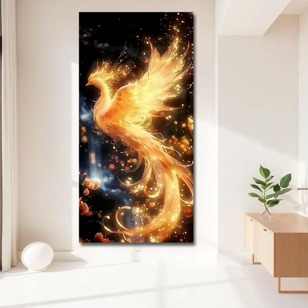 Fiery Phoenix Canvas Wall Painting For Hotel And Kid's Room Decoration