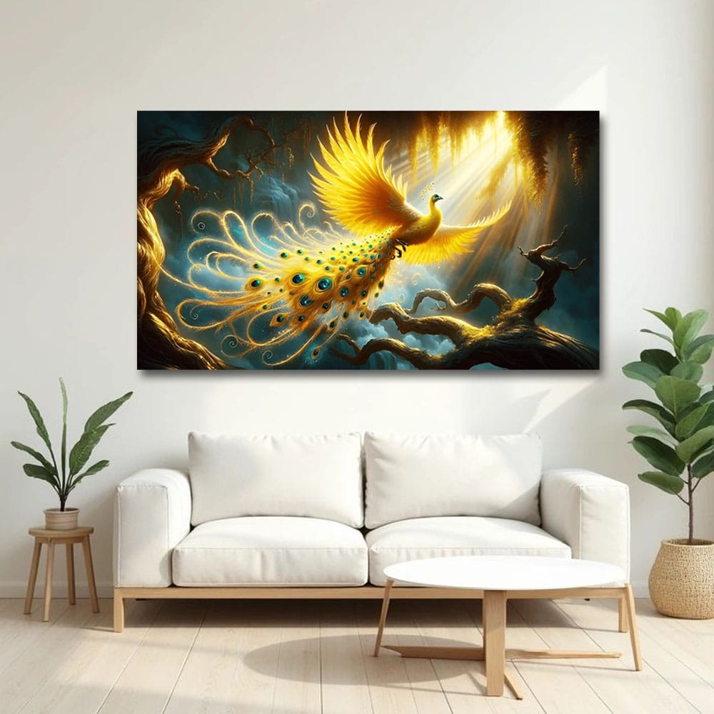 Fiery Phoenix Canvas Wall Art For Hotel And Kid's Room Decor