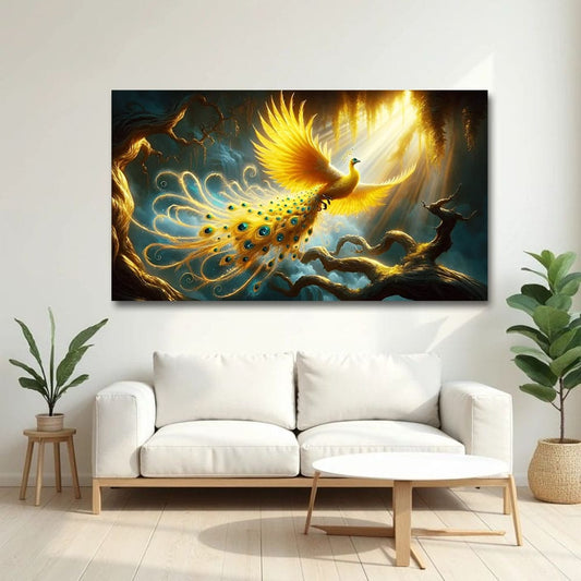 Fiery Phoenix Canvas Wall Art For Hotel And Kid's Room Decor