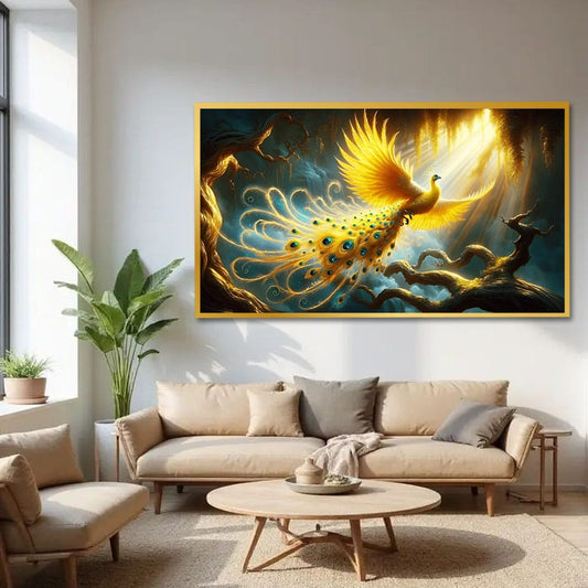 Fiery Phoenix Canvas Wall Art For Hotel And Kid's Room Decor