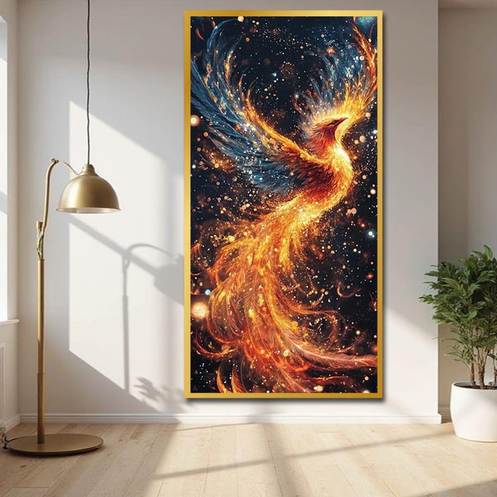 Fiery Phoenix Canvas Wall Painting For Bedroom And Kid's Room Decor