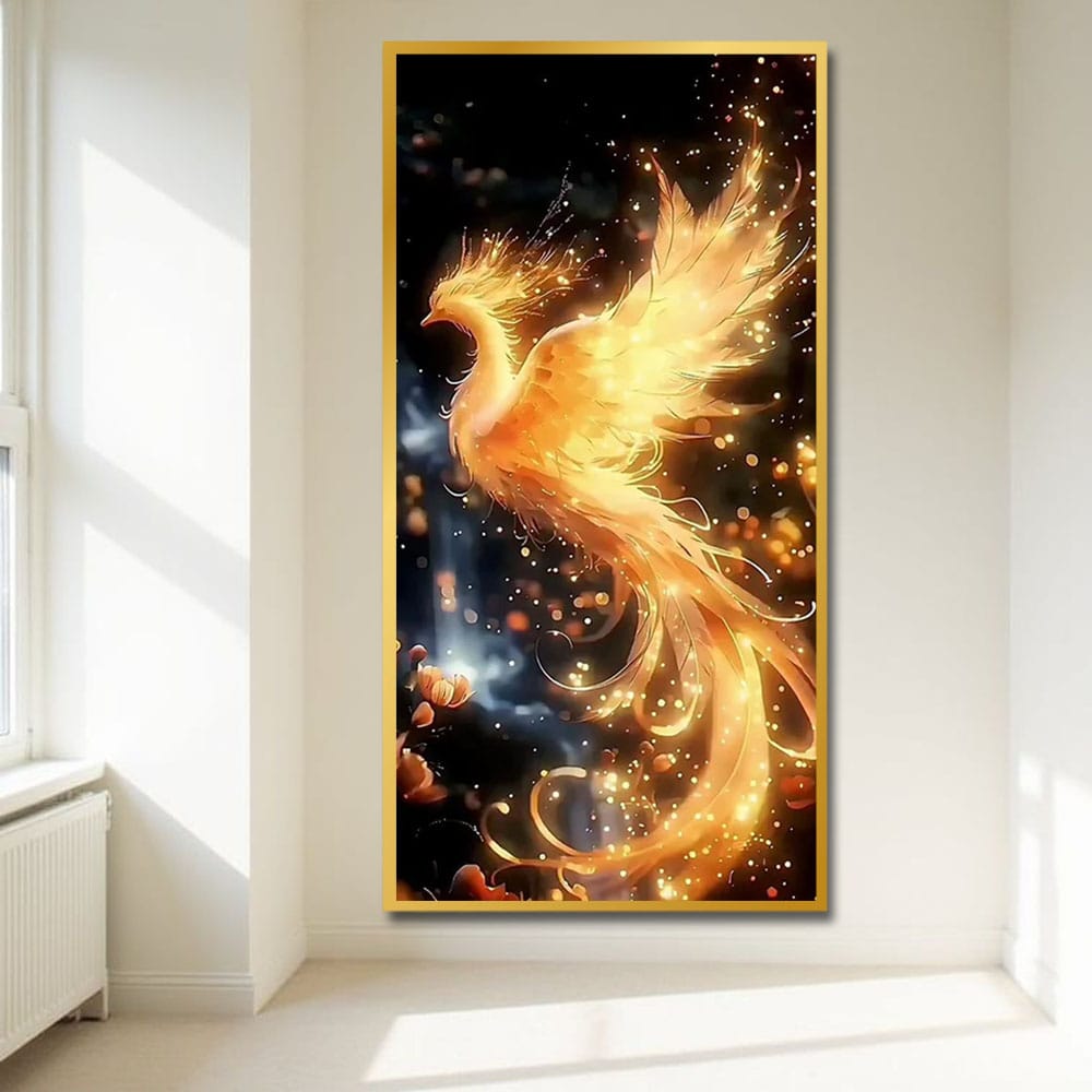 Fiery Phoenix Canvas Wall Painting For Hotel And Kid's Room Decoration