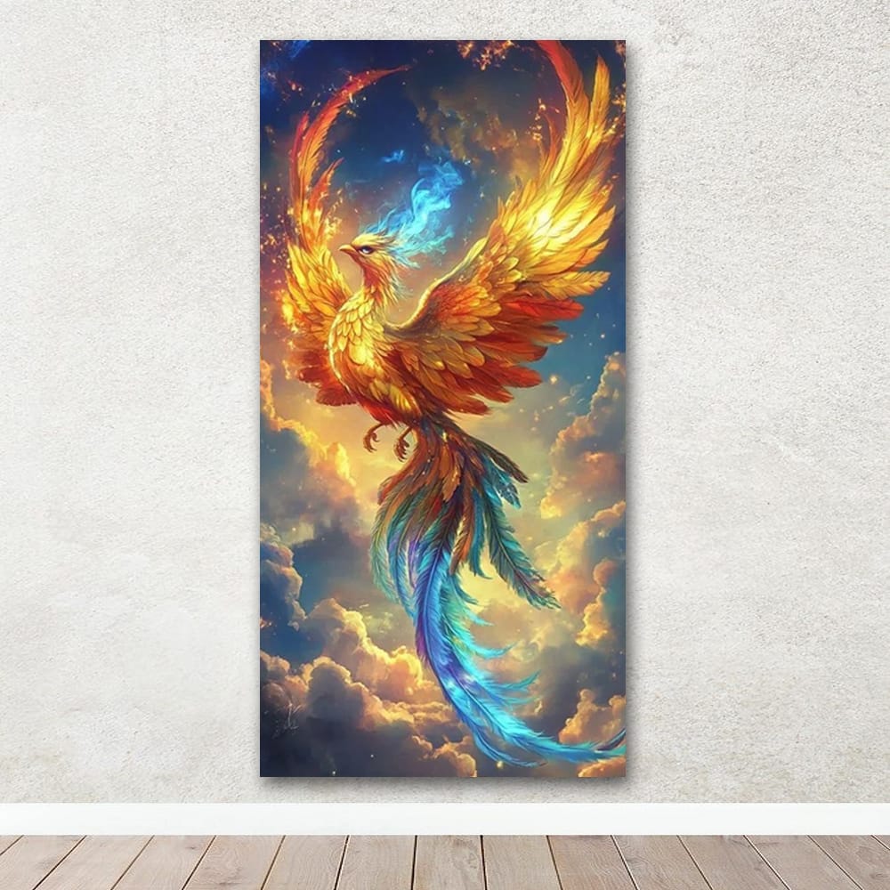 Fiery Phoenix Canvas Wall Painting For Bedroom And Kid's Room Decoration