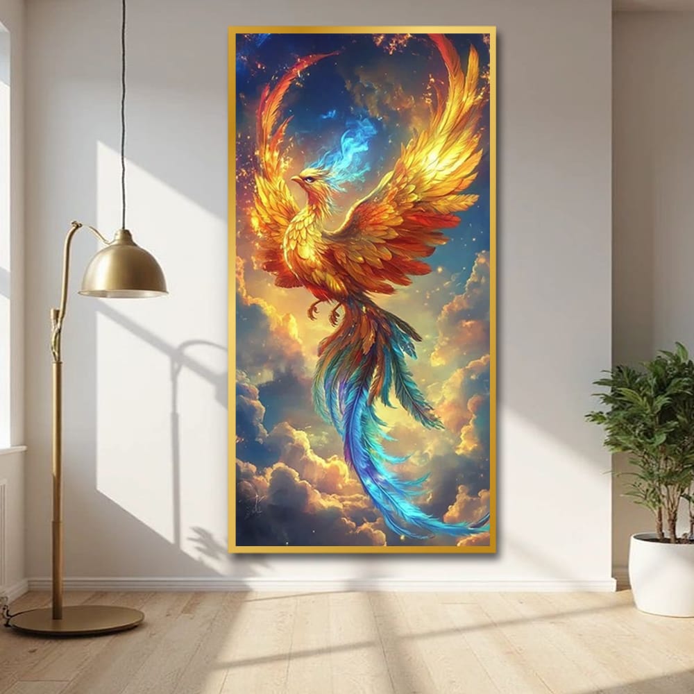 Fiery Phoenix Canvas Wall Painting For Bedroom And Kid's Room Decoration