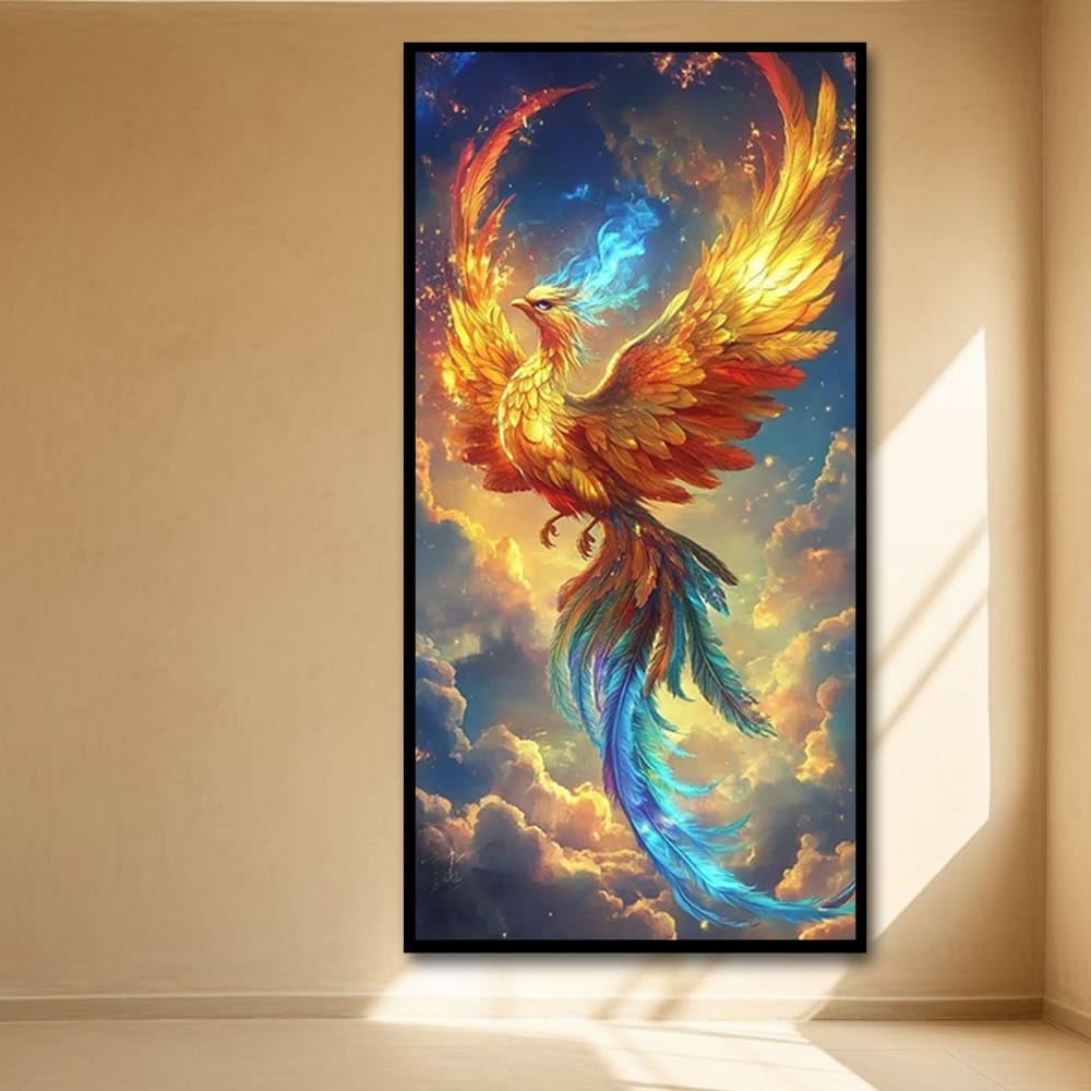 Fiery Phoenix Canvas Wall Painting For Bedroom And Kid's Room Decoration