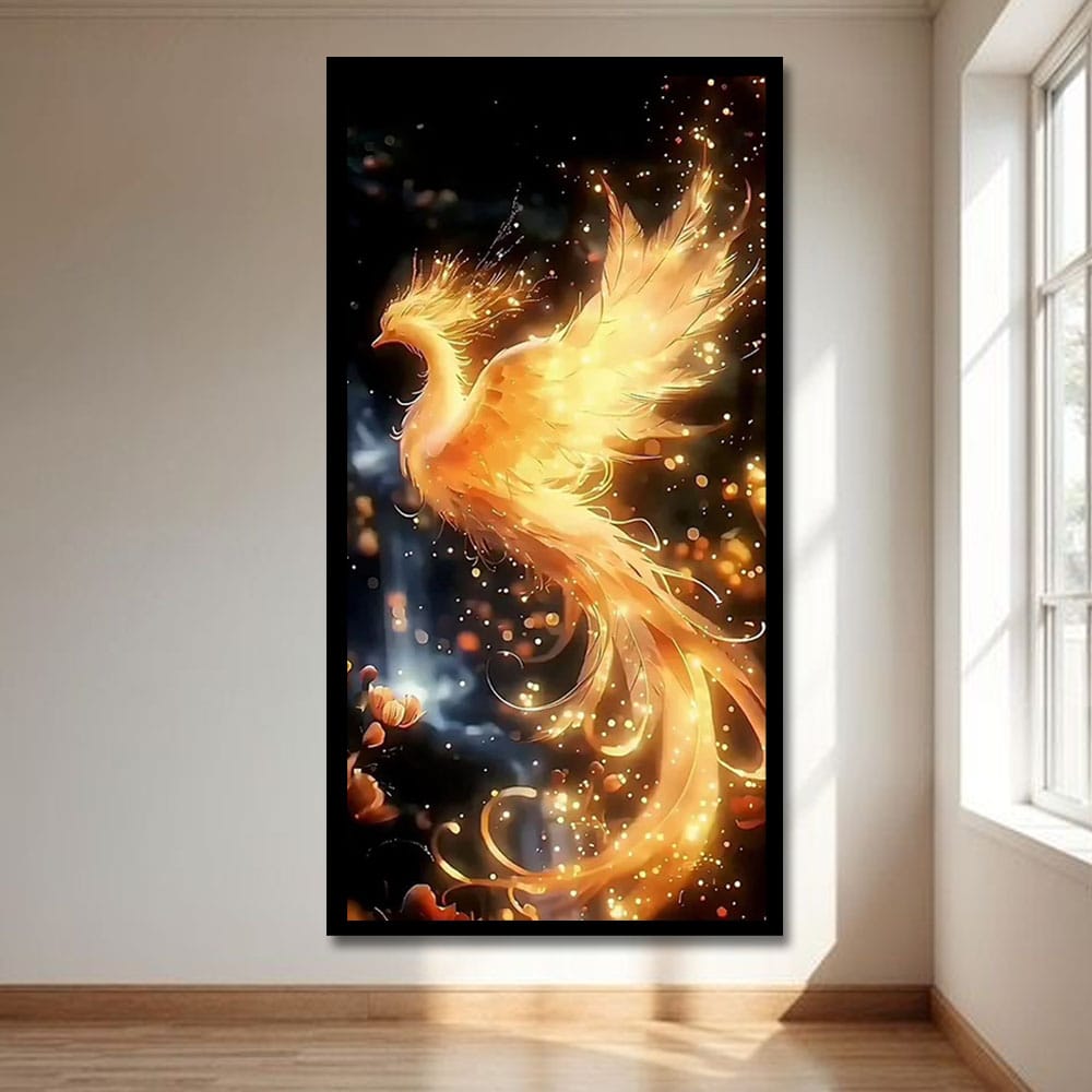 Fiery Phoenix Canvas Wall Painting For Hotel And Kid's Room Decoration