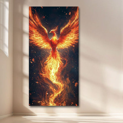 Fiery Phoenix Canvas Wall Painting For Hotel And Kid's Room 