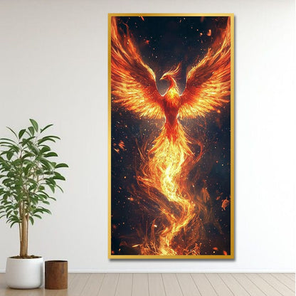 Fiery Phoenix Canvas Wall Painting For Hotel And Kid's Room 