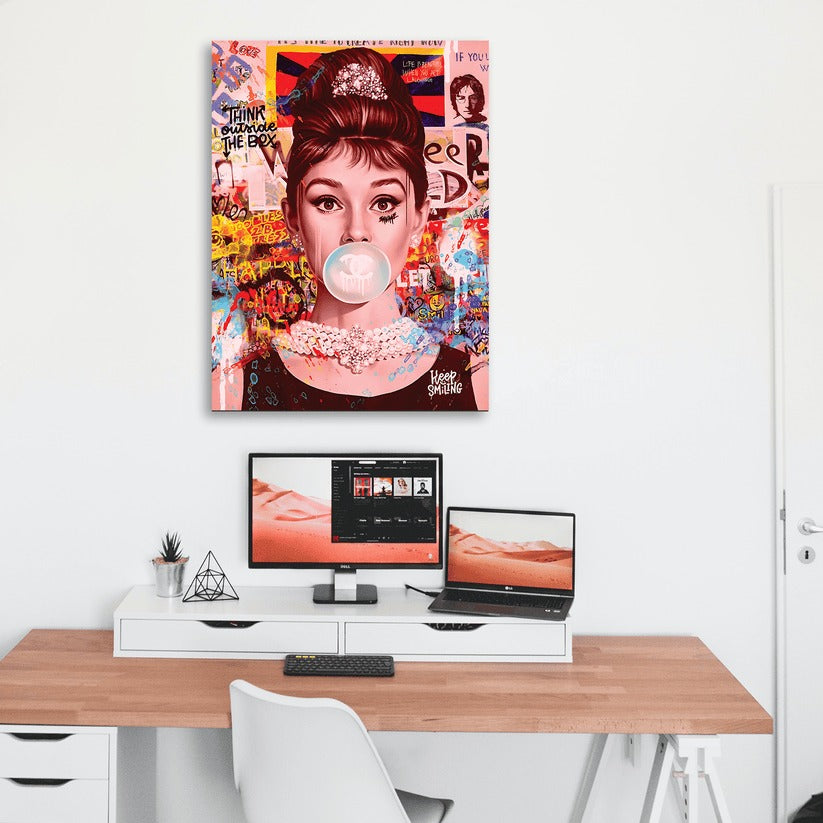 Pink Bubblegum Pop Art Canvas Wall Painting