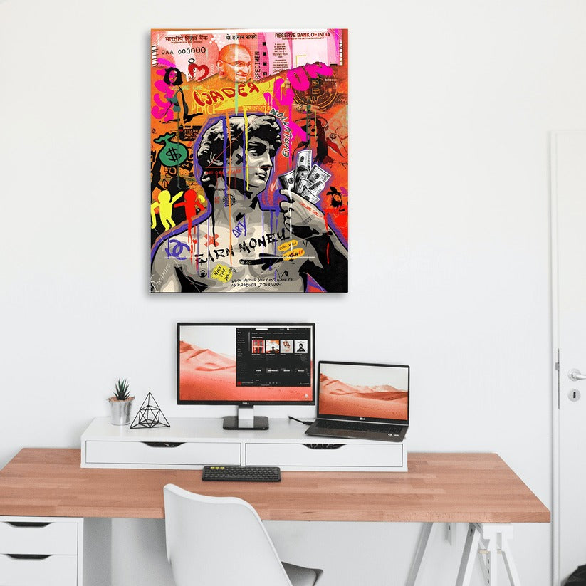 David Pop Art Canvas Wall Painting For Hotel And Home Decor