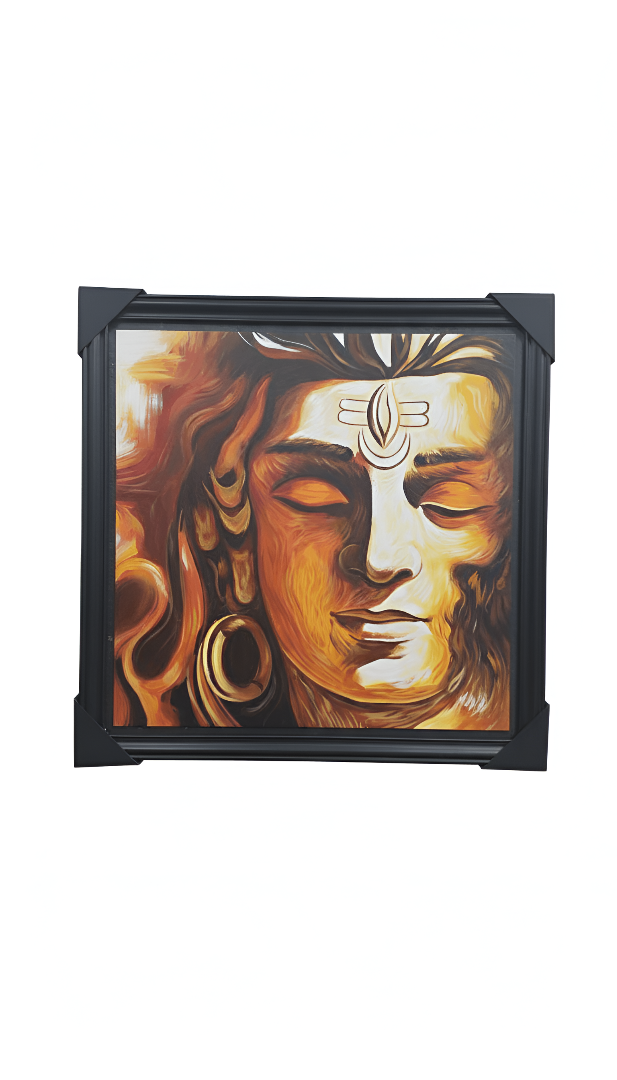 Vibrant Shiv ji Meditative Hand Painting Wall Art