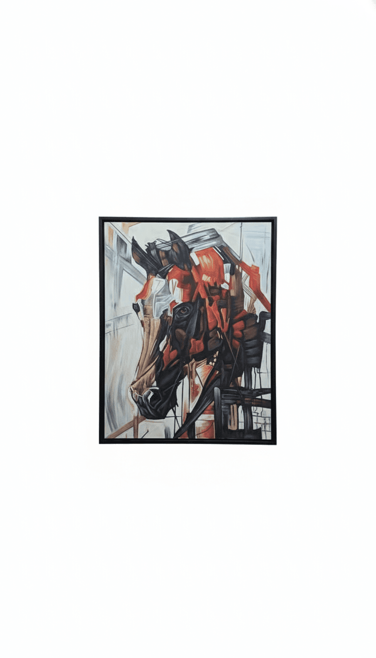 Abstract Horse Portrait Hand Painting Wall Art