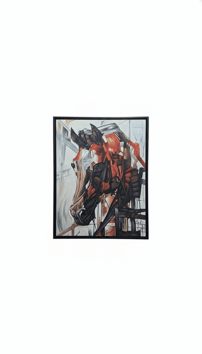 Abstract Horse Portrait Hand Painting Wall Art