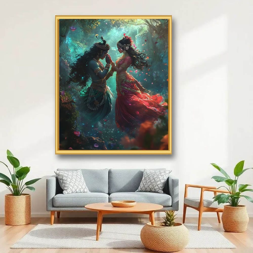 Radha Krishna Canvas Wall Painting