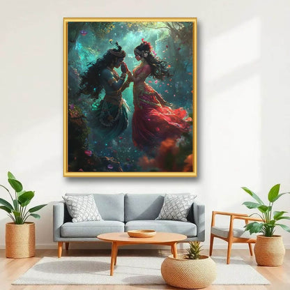 Radha Krishna Canvas Wall Painting