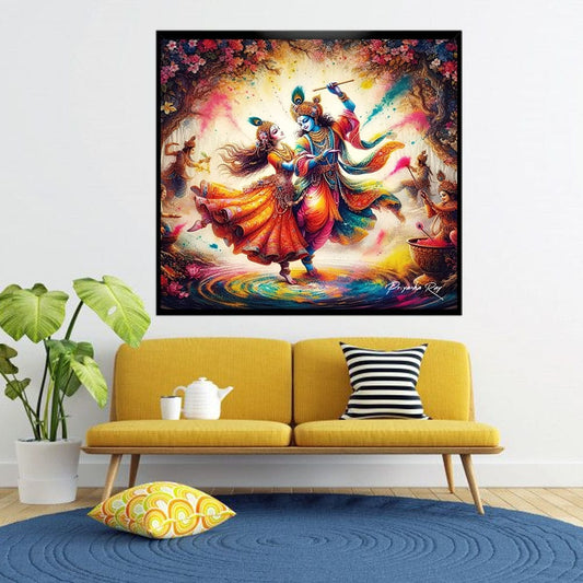Radha Krishna Canvas Wall Painting 