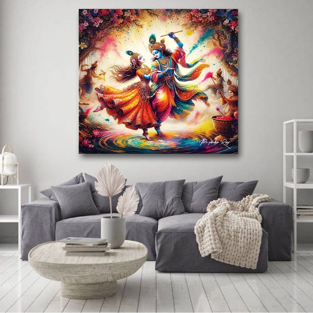 Radha Krishna Canvas Wall Painting 