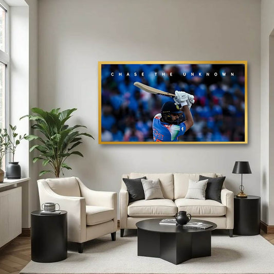 Rohit Sharma Canvas Wall Art For Sports Room