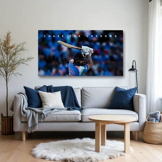 Rohit Sharma Canvas Wall Art For Sports Room